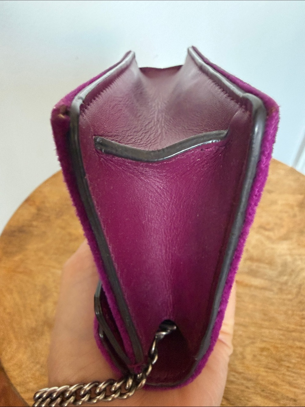 Gucci Dionysus Super Mini Purple Velvet Crystal Chain Crossbody Bag - Picture 5 of 12